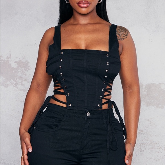 PLT black lace up set - Picture 3 of 5